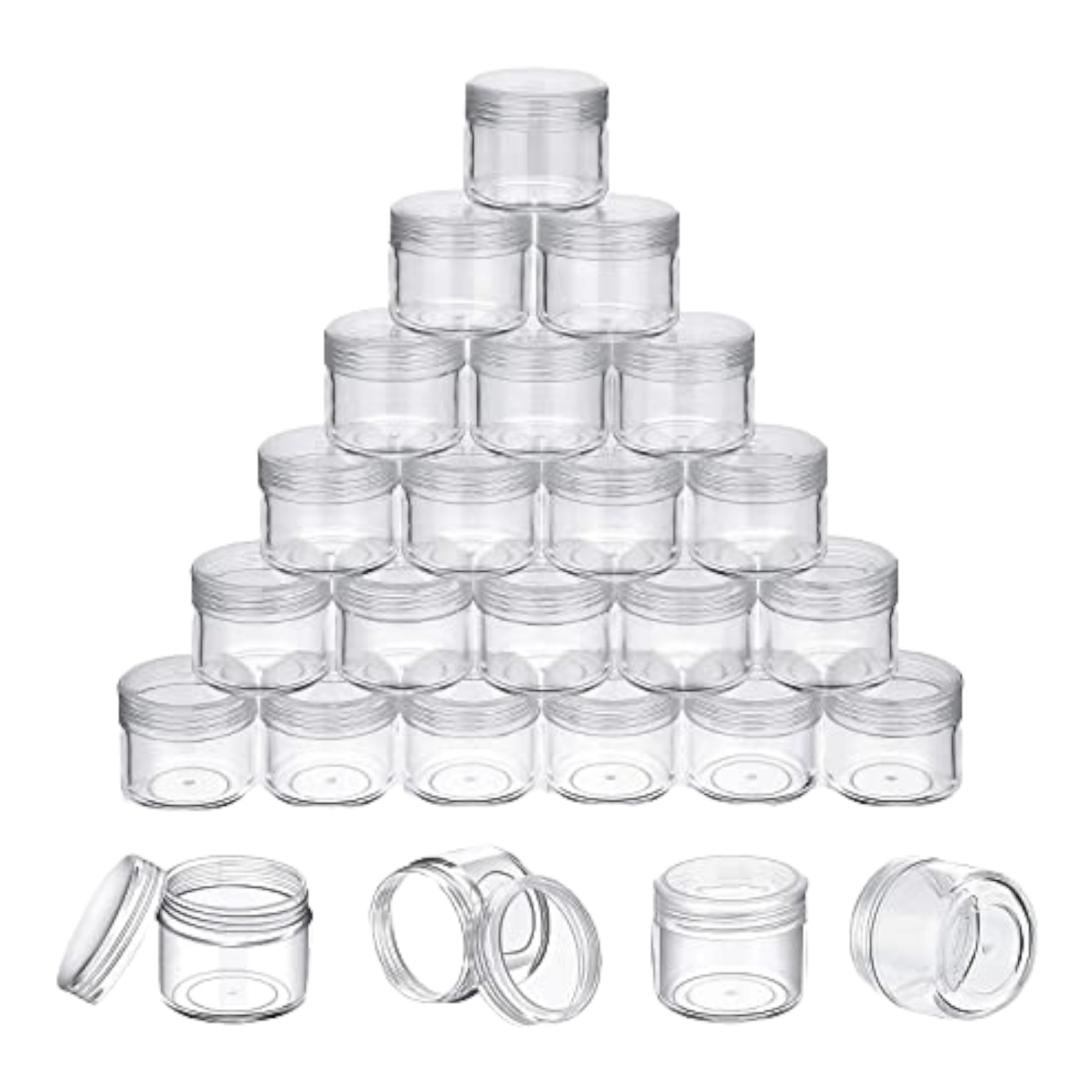 30g Acrylic Cosmetic Container Plastic Jar with Lid Crystal Clear 1pc