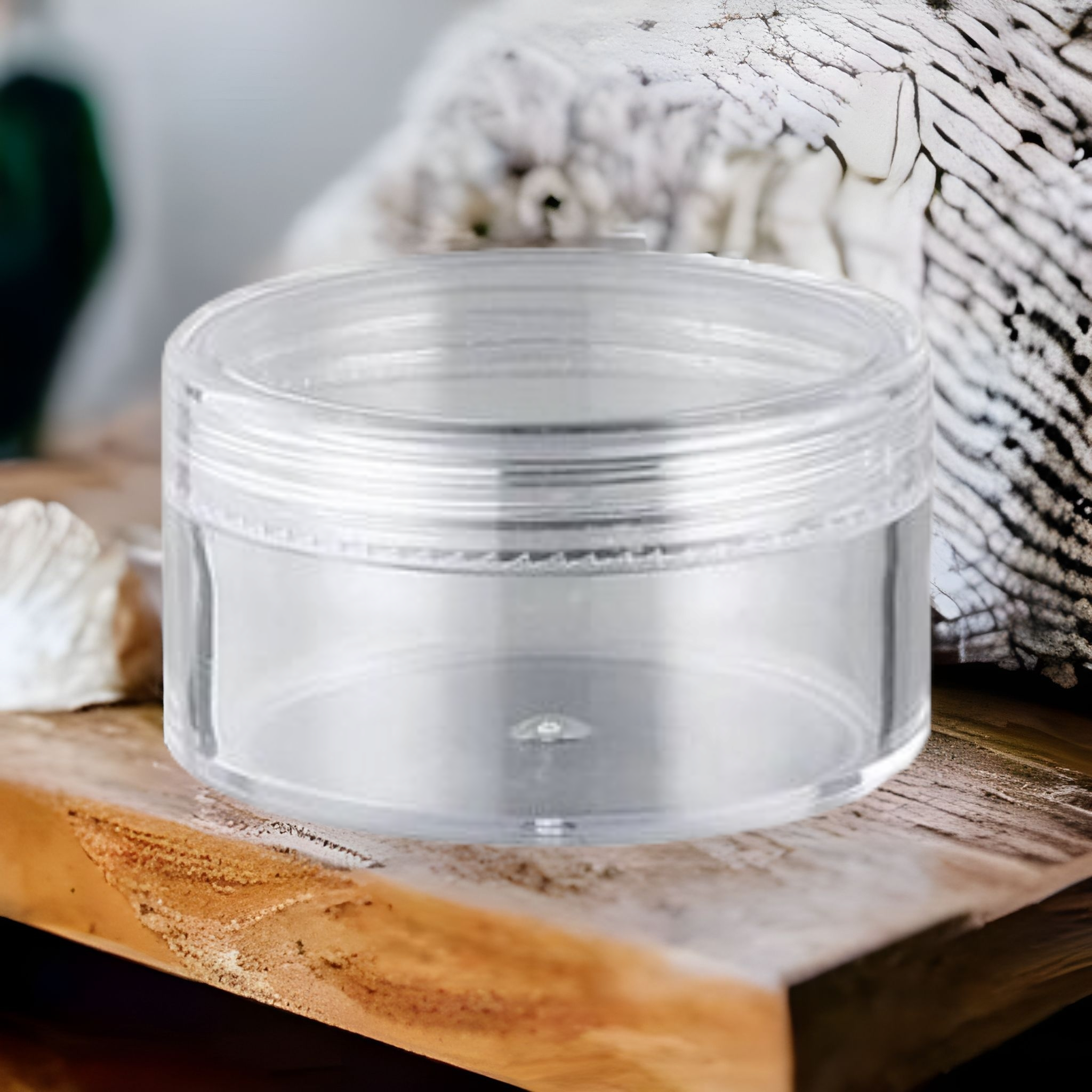 80ml Acrylic Cosmetic Container Plastic Jar with Lid Crystal Clear 1pc