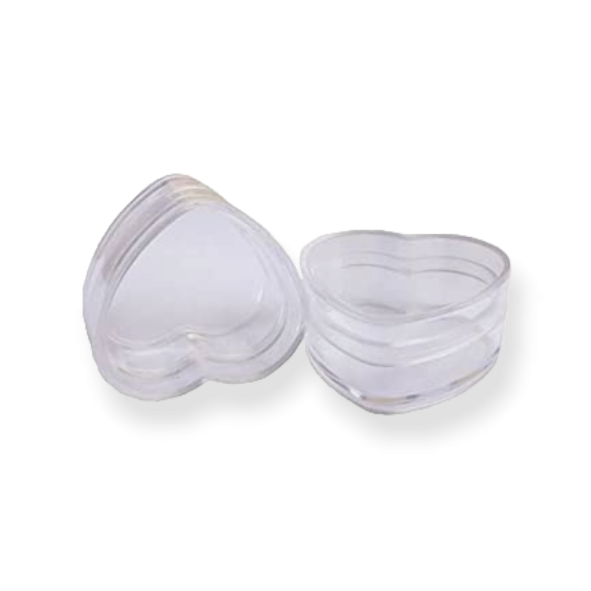 Gift Box Plastic Acrylic Box Heart Shape with Lid 6.5x3cm