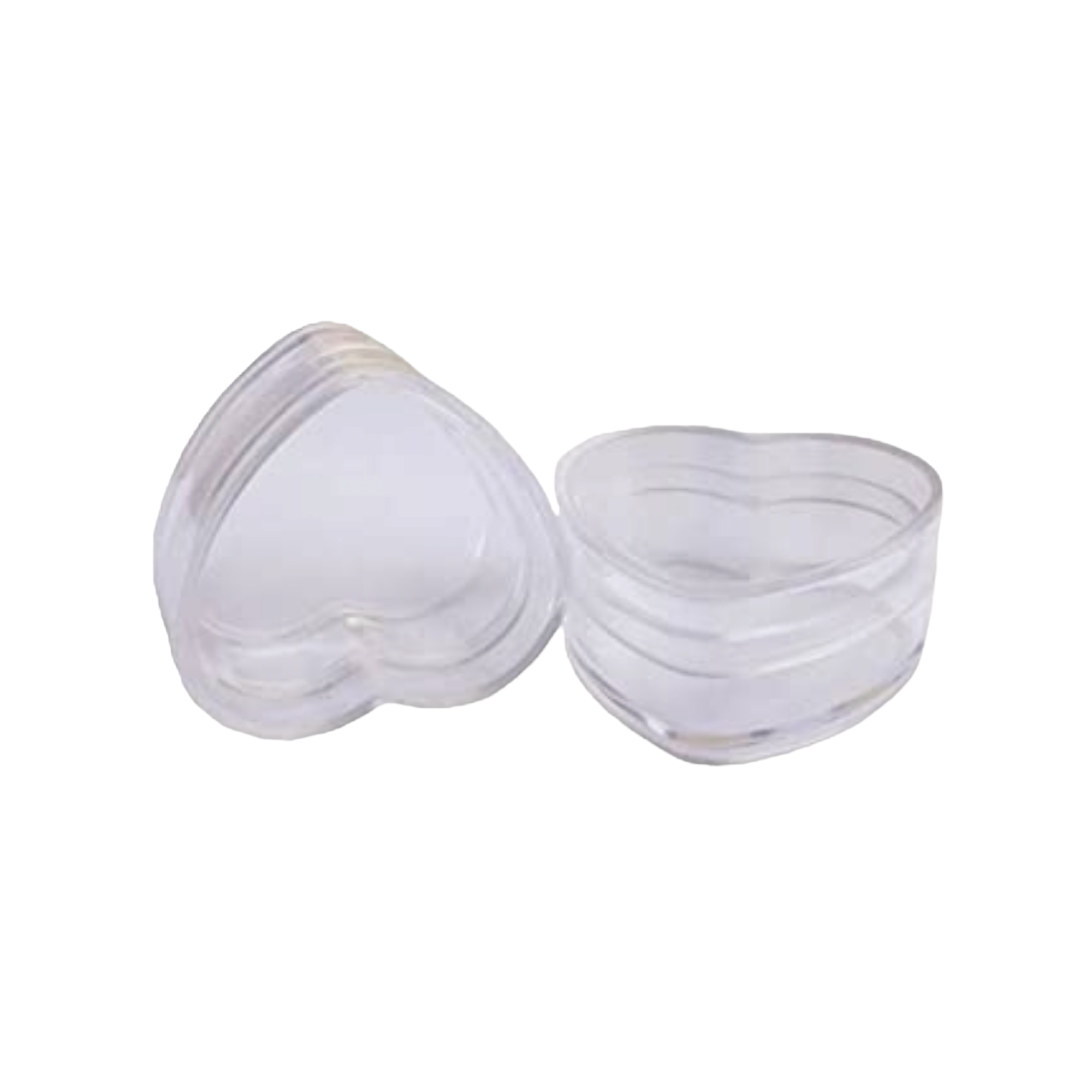 Gift Box Plastic Acrylic Box Heart Shape with Lid 6.5x3cm