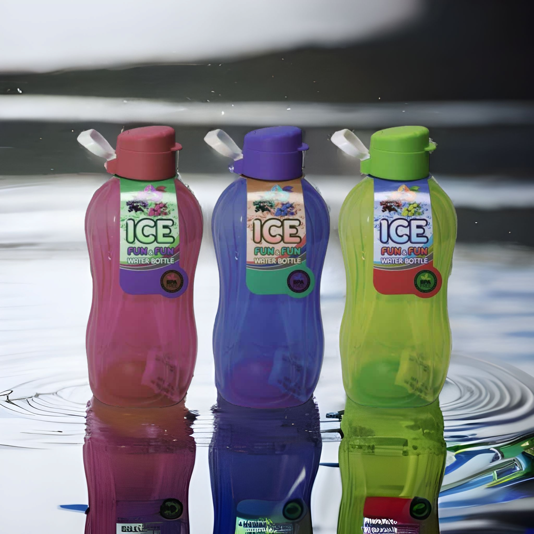 1.3L Ice Fun & Fun Sports Water Bottle Flip Cap Nu Ware