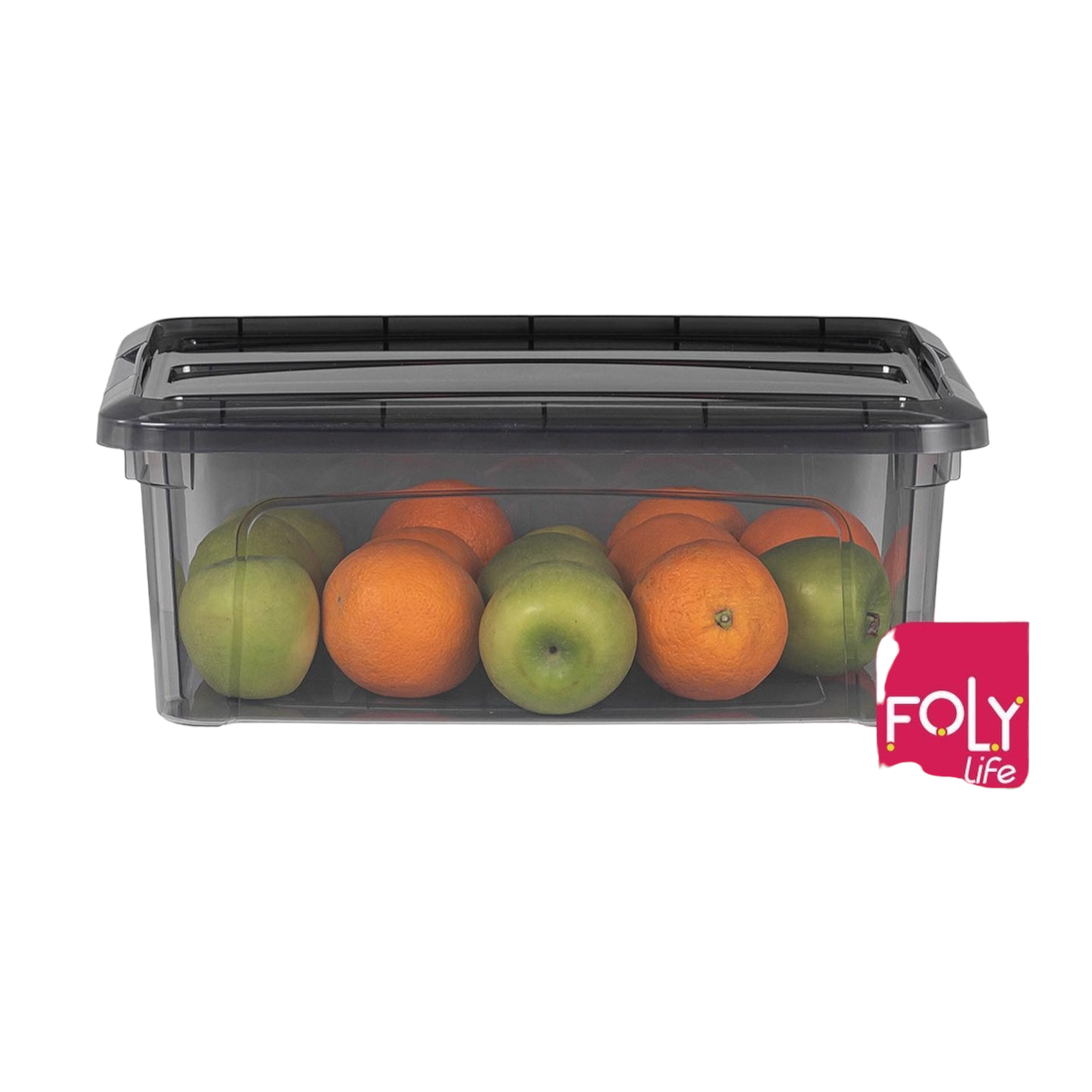 Foly Life Royal Storage Box 5.7L with Clip Lock Lid Black BNM0216 Titiz