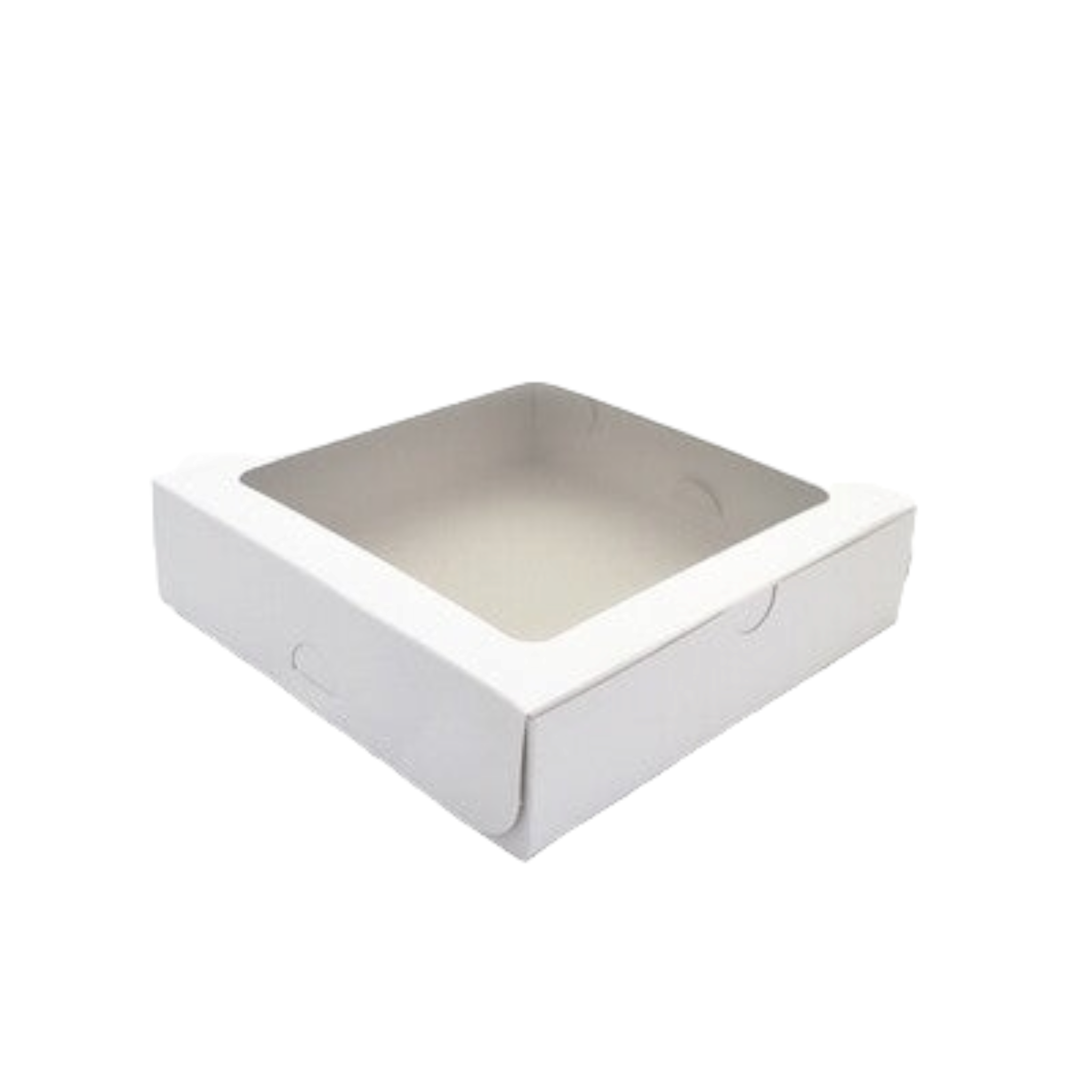 Gift Pastry Biscuit Box White with Window 27x27x5cm