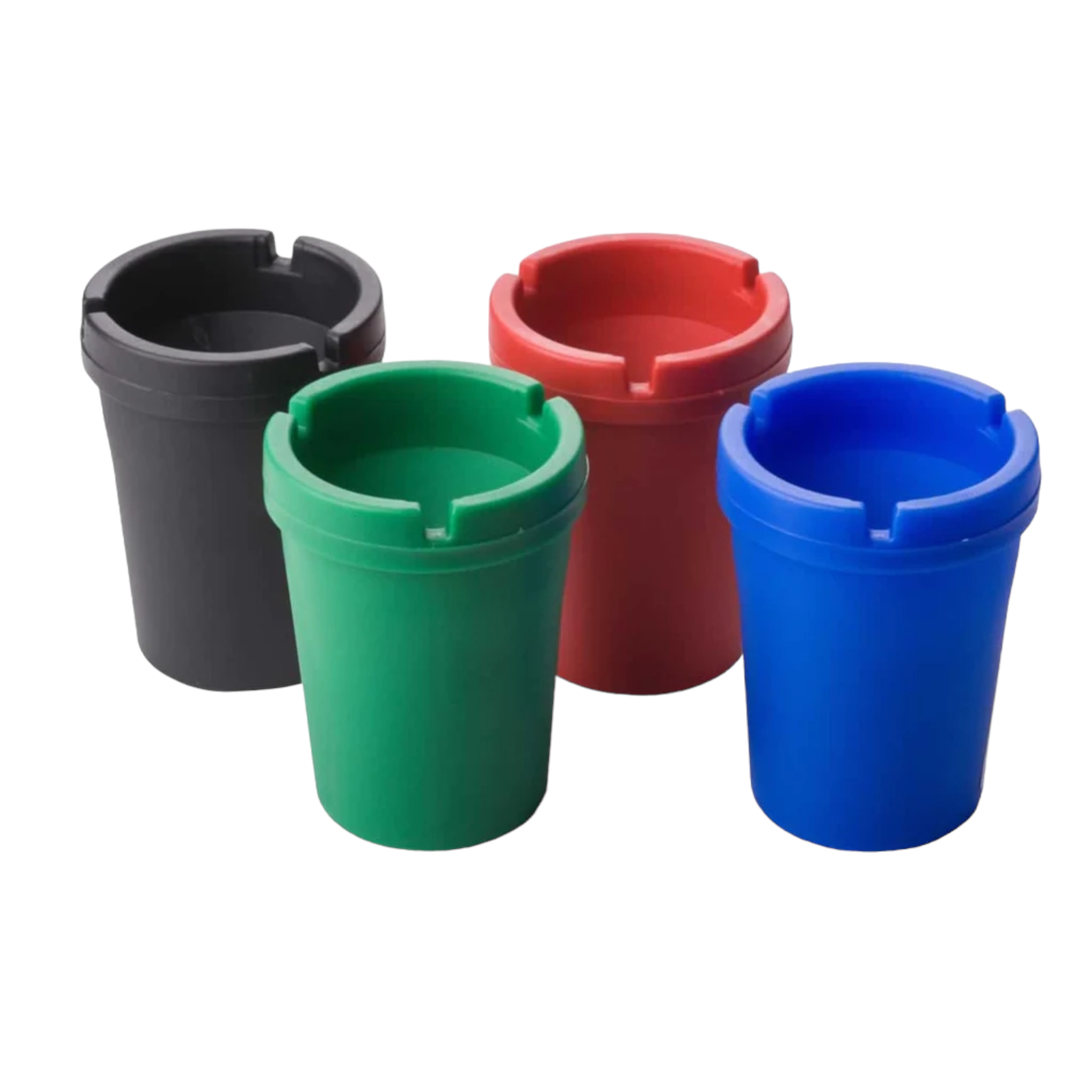 Ashtray Plastic Tub 8x9cm Butt Bucket Solid Colour