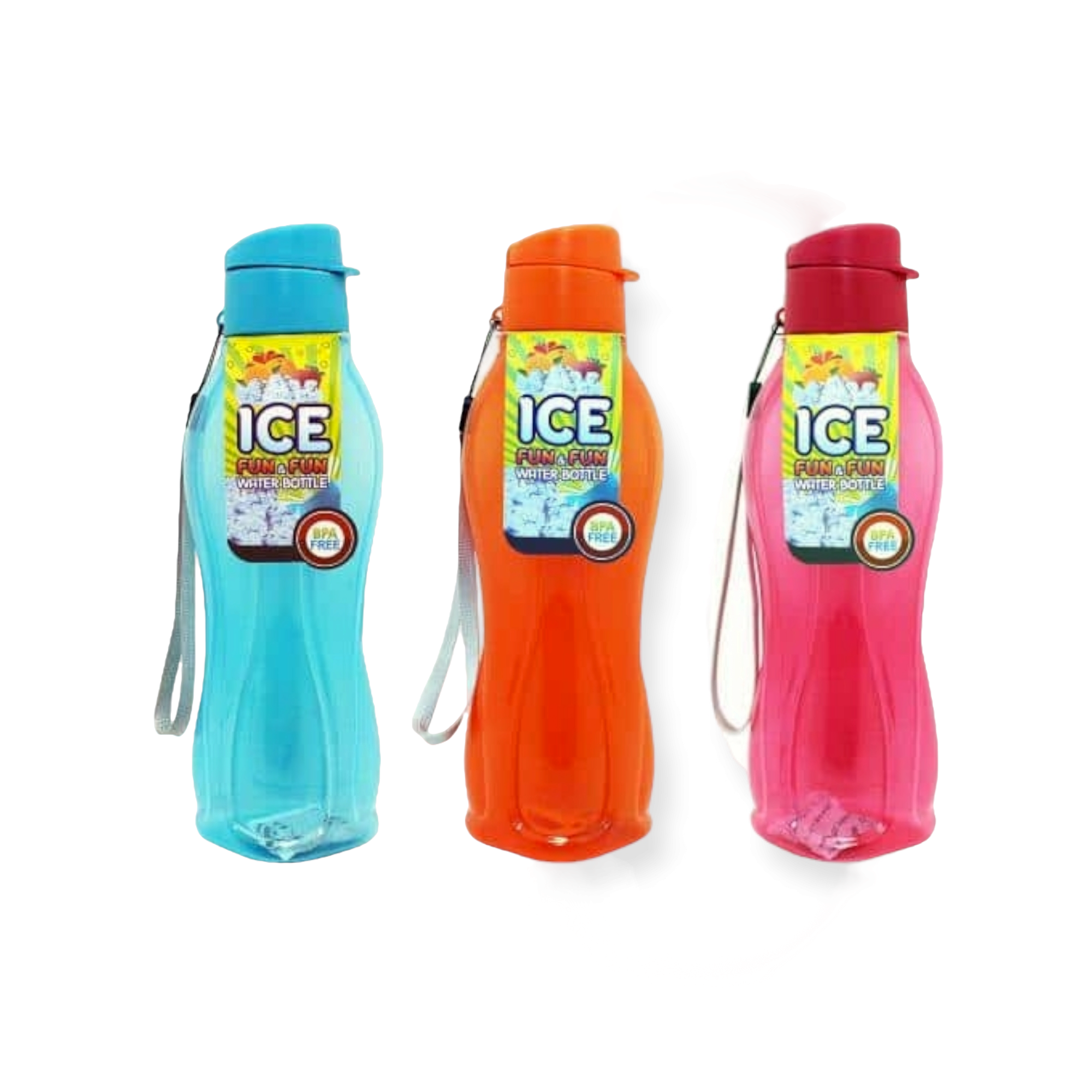 600ml Ice Fun & Fun Sports Water Bottle Flip Cap Nu Ware