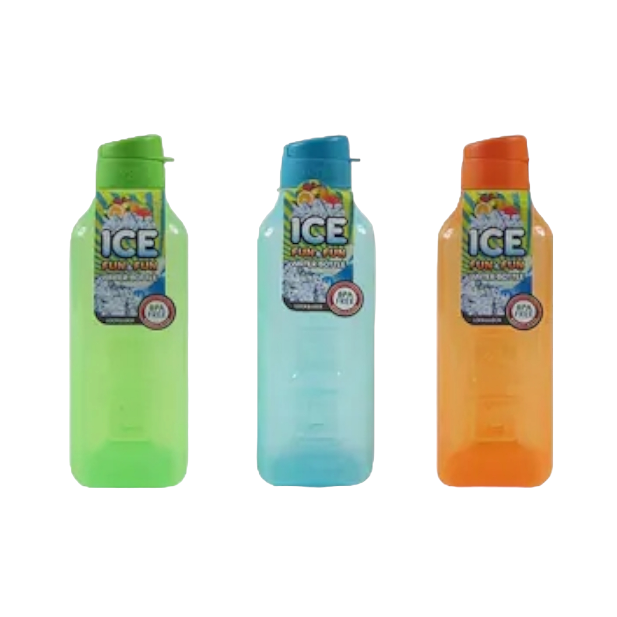 Nu Ware Ice Fun & Fun Sports Water Bottle Square Flip Cap 1L