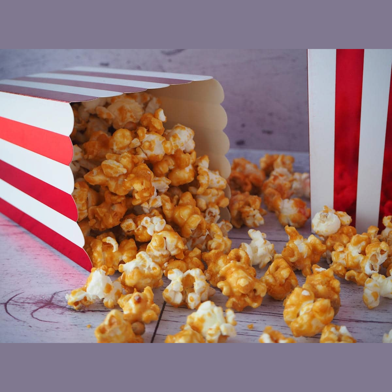 Retro Kraft Popcorn Box Holder Vintage