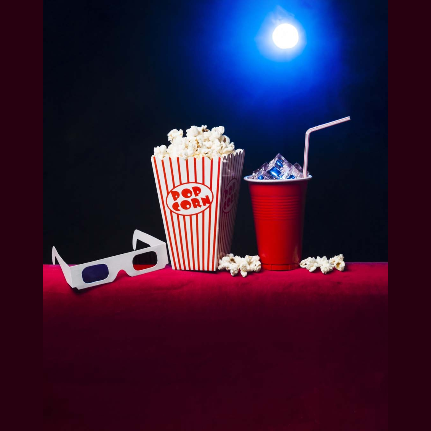 Retro Kraft Popcorn Box Holder Vintage