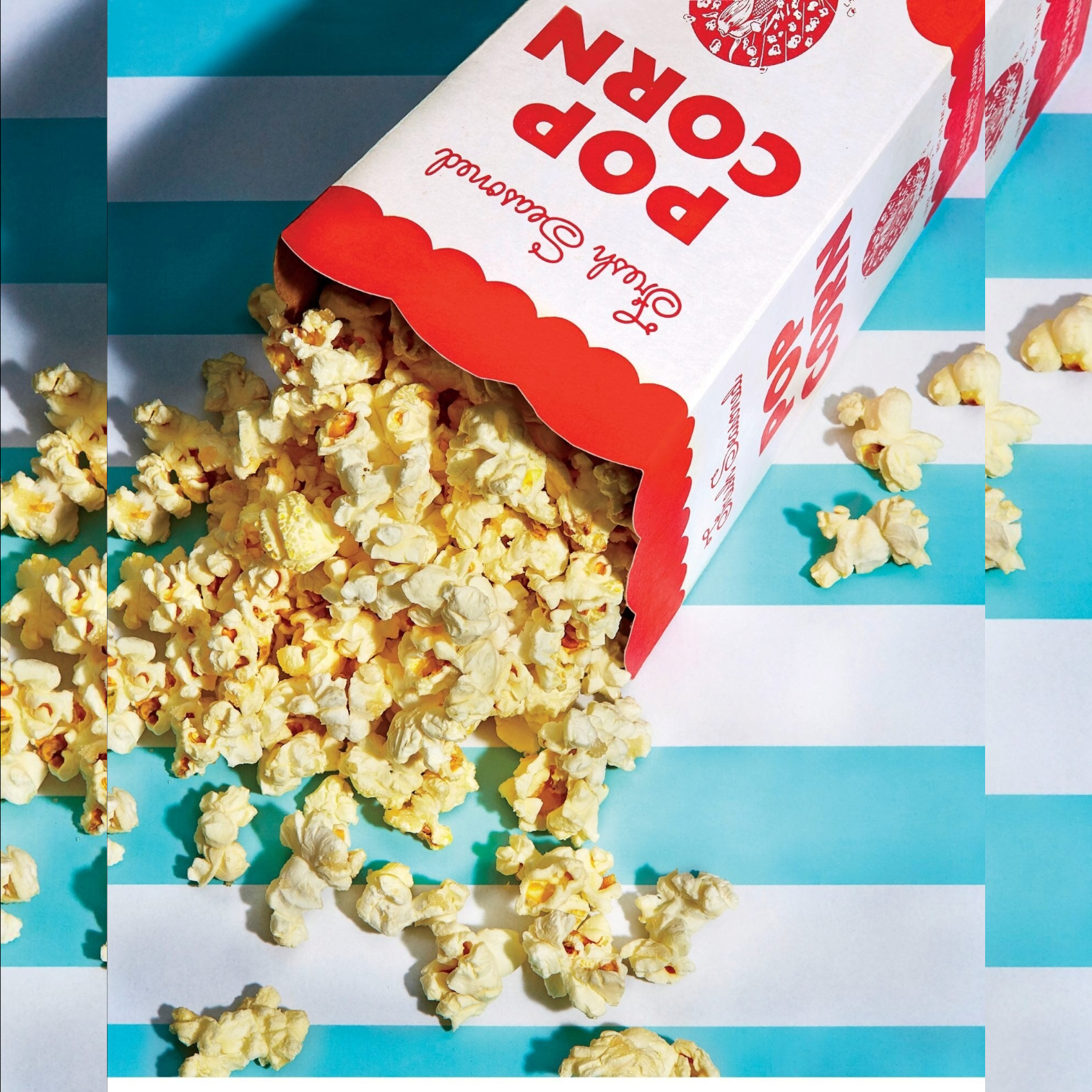 Retro Kraft Popcorn Box Holder Vintage