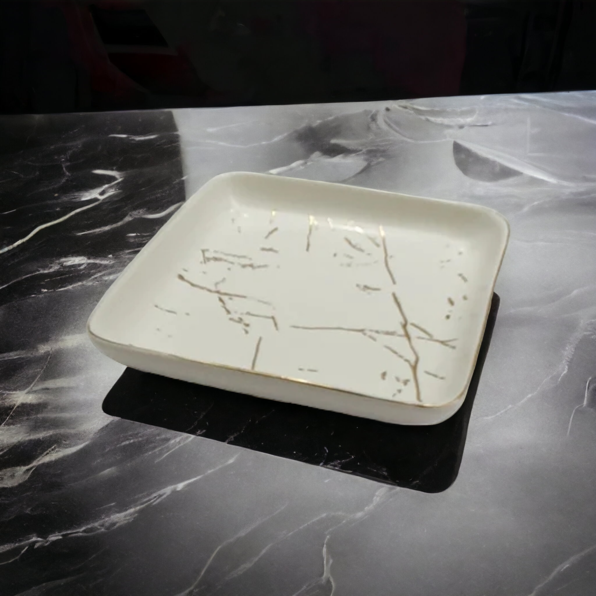 Porcelain Side Plate 3.5Inch Square SGN2460