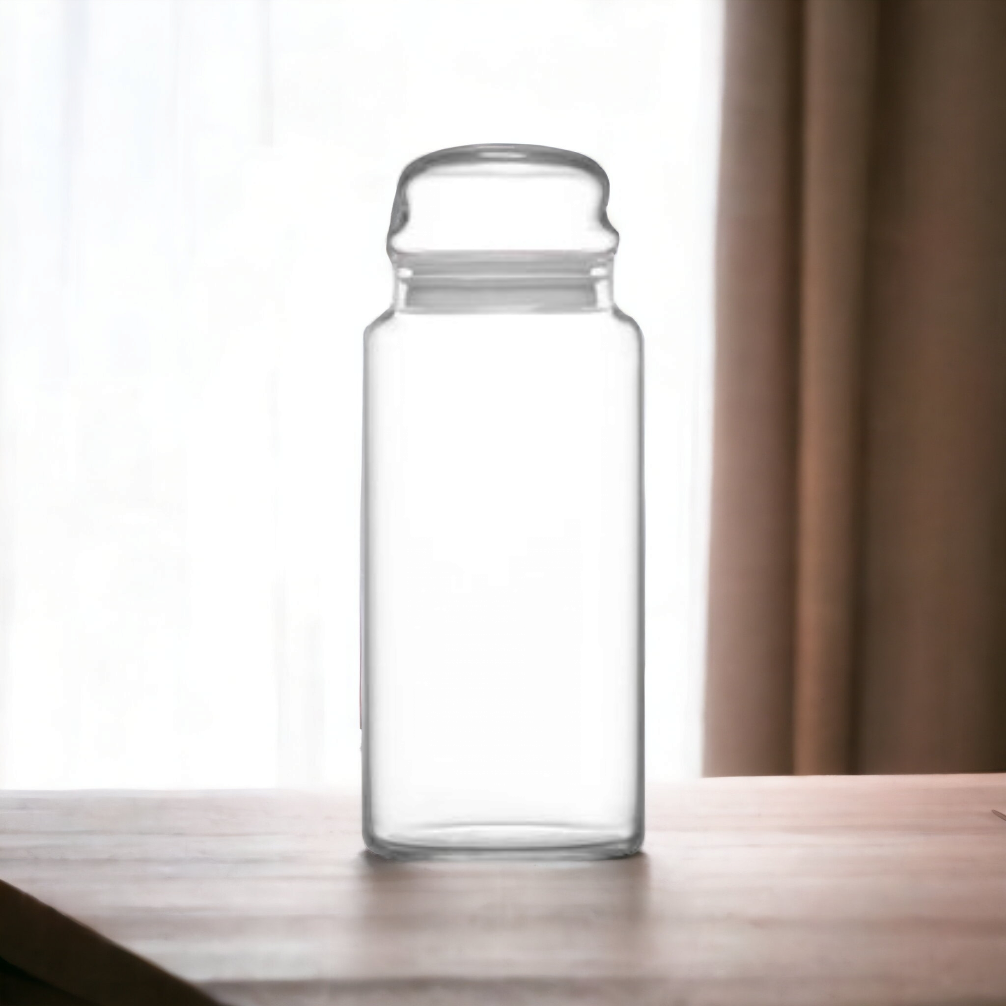 LAV Glass Canister Jar 890ml with White Lid SGN947