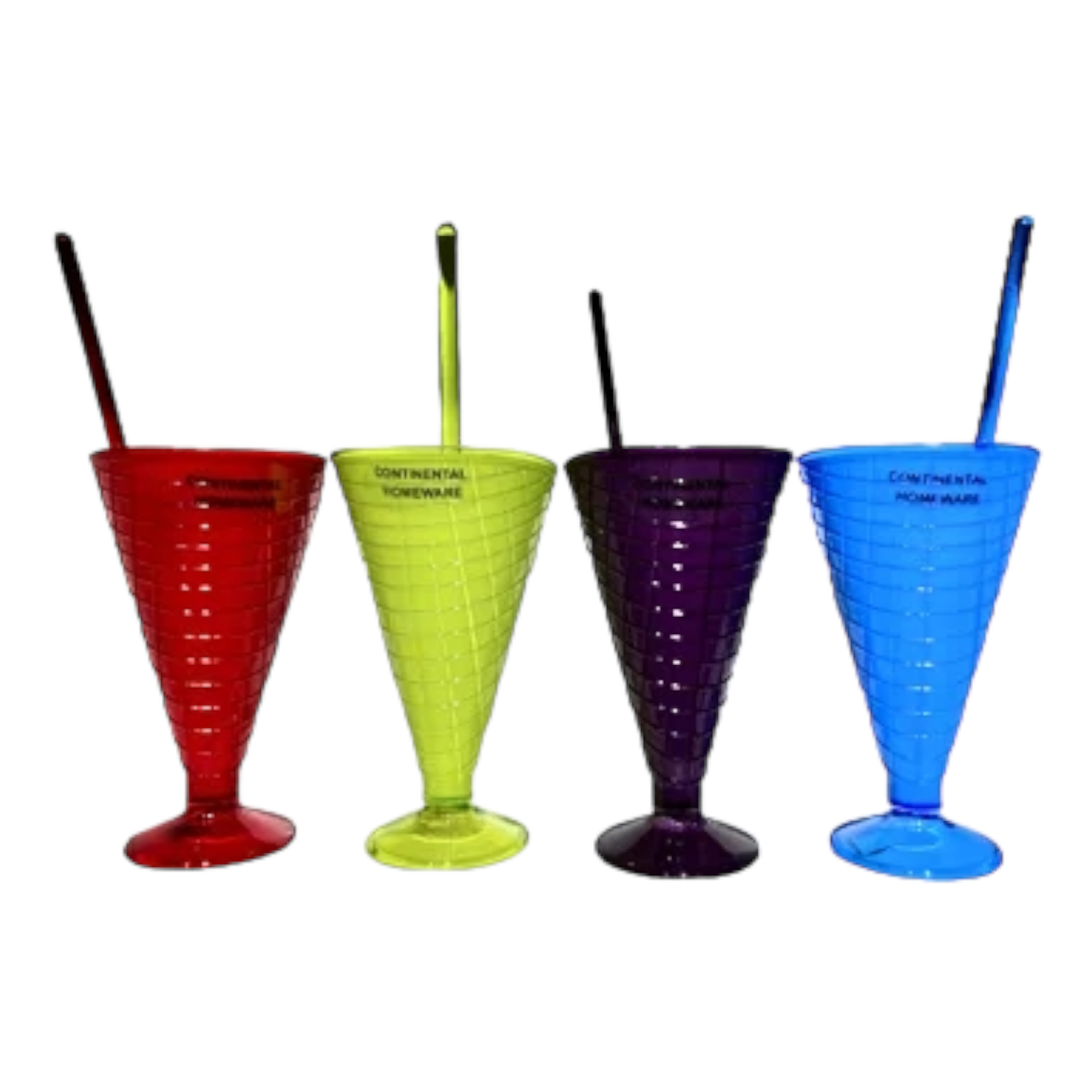 Acrylic Ice Cream Tumbler 250ml with Spoon Two Tone Assorted Colour CH839