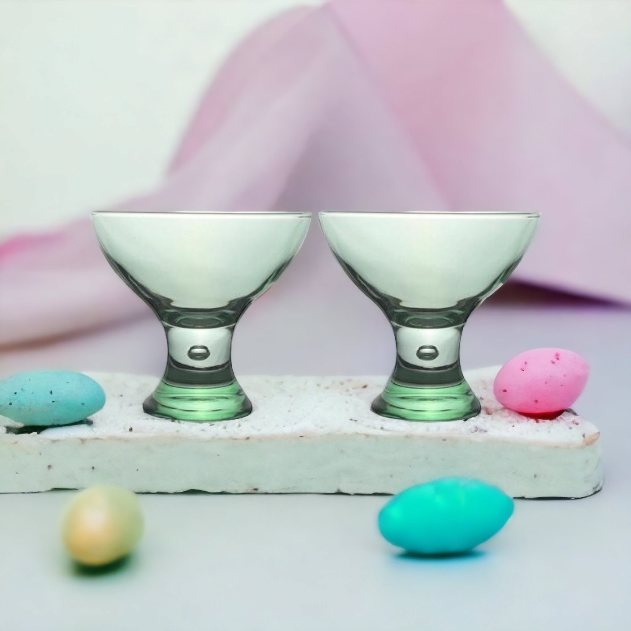 Pasabahce Iceville Ice Cream Dessert Bowl Green 2pcs