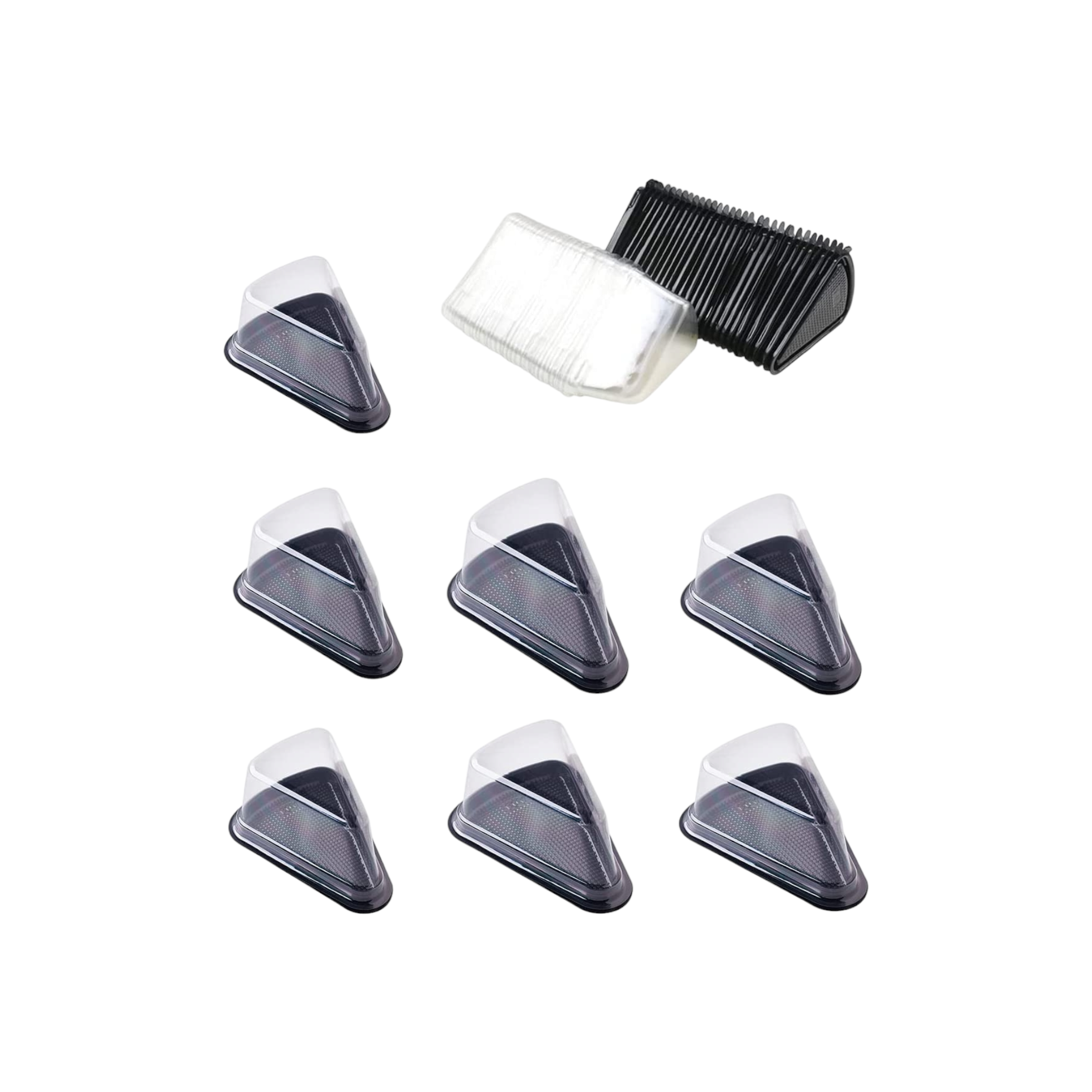 Disposable Serving To Go Mini Dessert Cake Slice Box Triangle 10pack