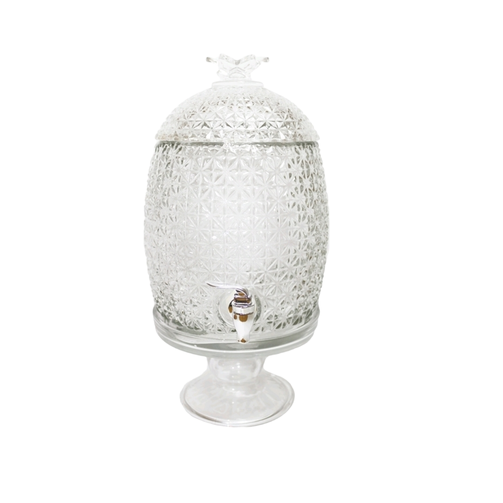 Aqua Beverage Dispenser 7L Glass Pineapple On Stand 27580