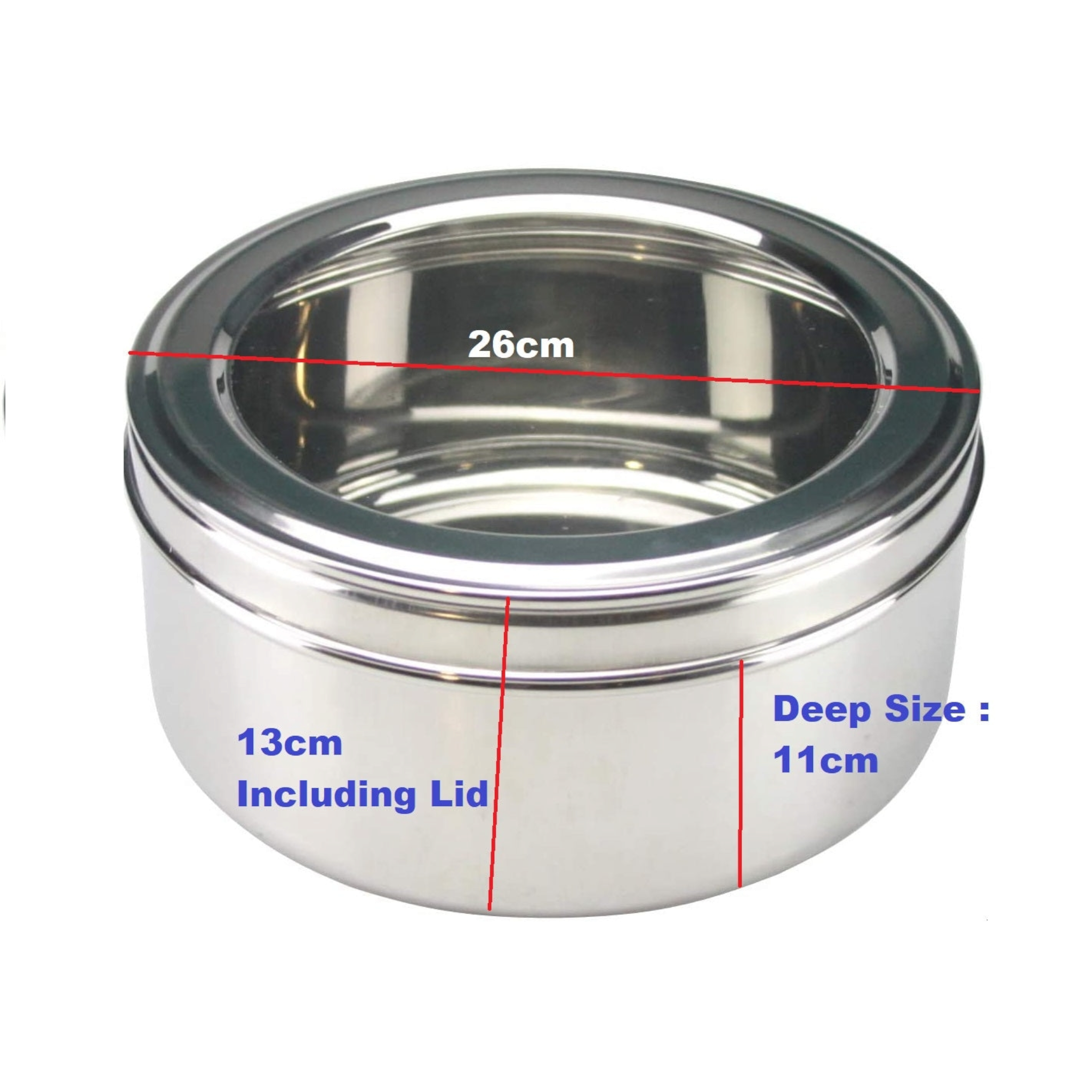 Dabba Cake Tin Large 26.5cm Stainless Steel SGN803