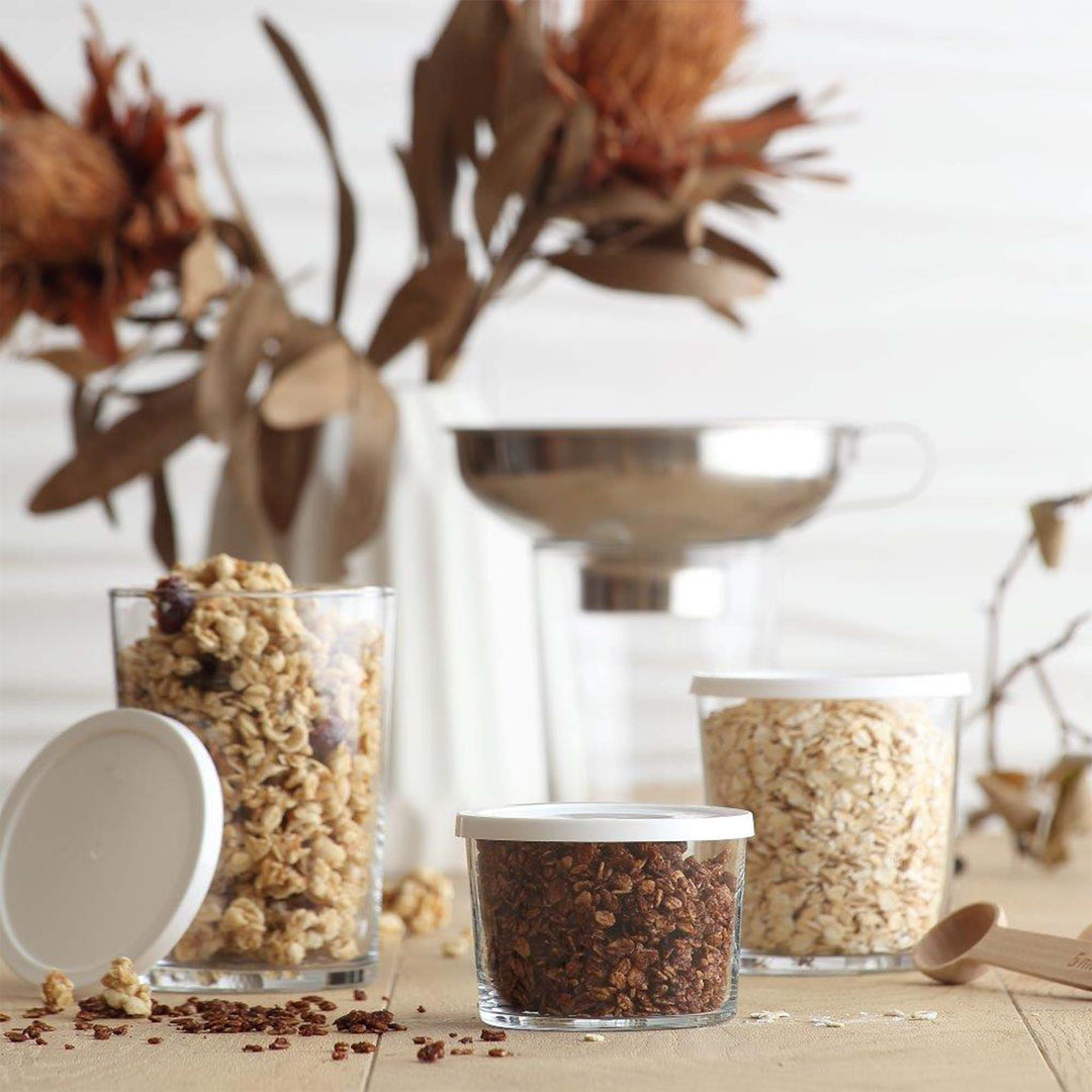 Lav Glass Jar With White Lid 345ml SGN1365