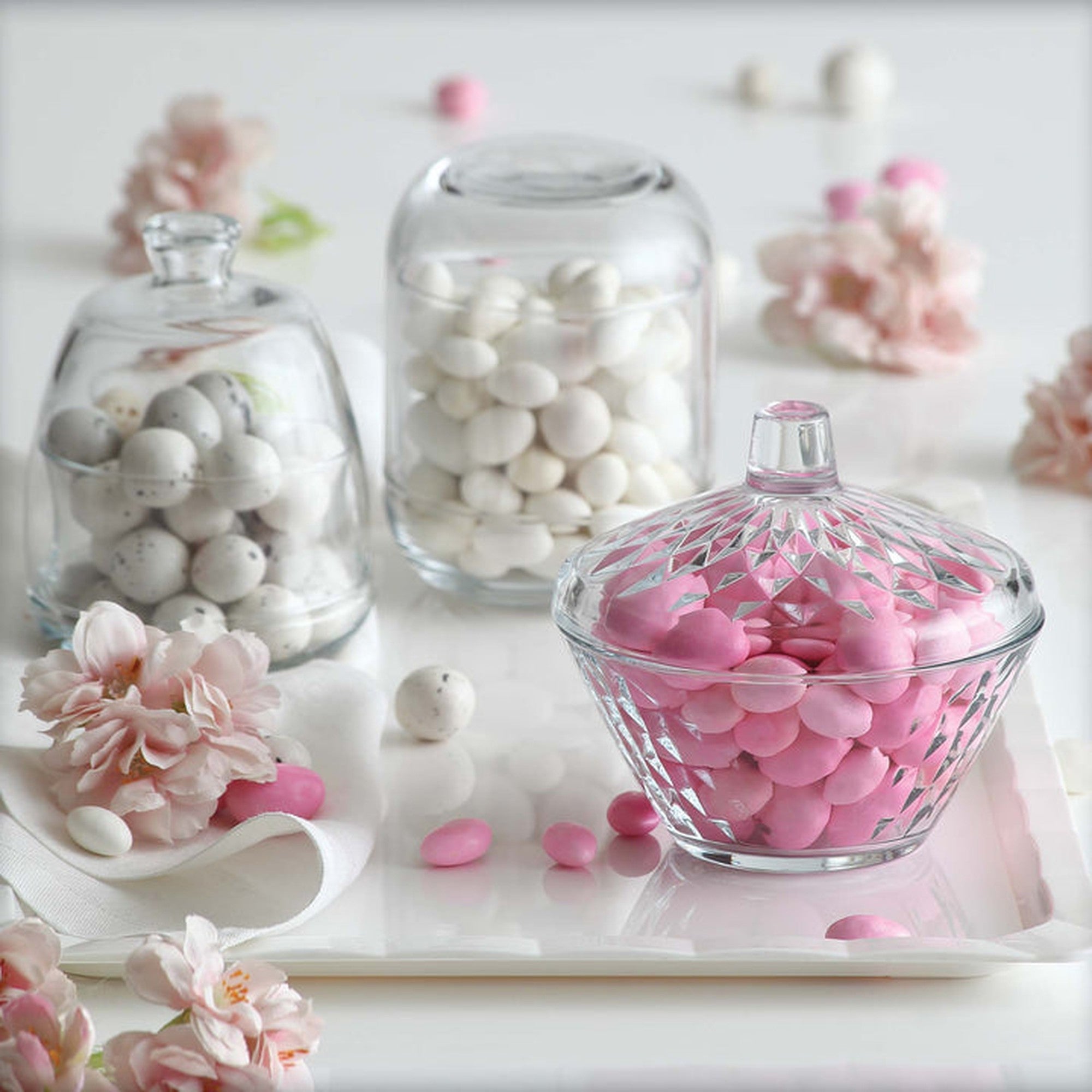 LAV Cileks Glass Sugar Bowl 255ml Jar with Dome Lid SGN1866