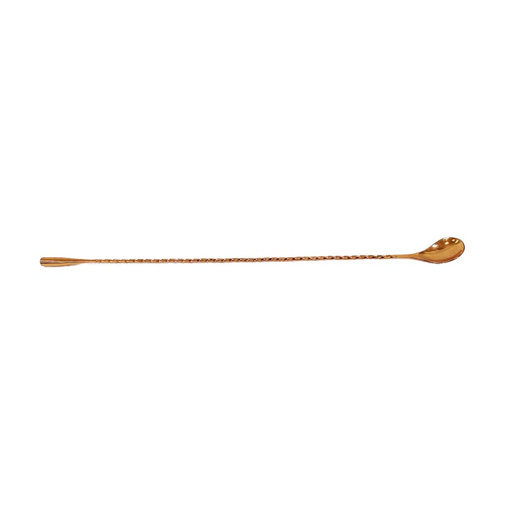 Stainless Steel Copper Platted Bar Soda Spoon Full Twisted With Drop 30cm SGN2121