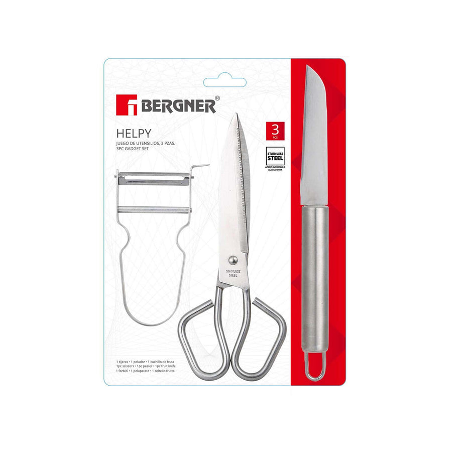 Bergner Gadget 3 Pack Set Helpy Stainless Steel SGN2178