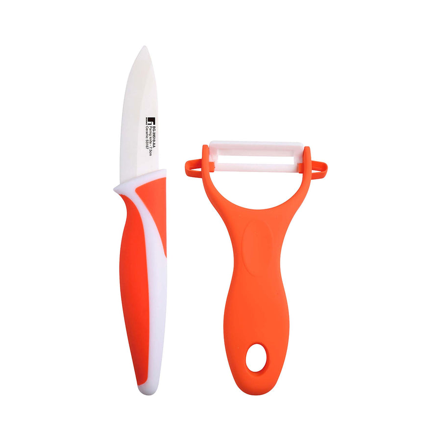 Bergner Ceramic Kitchen Knife 7.5cm with Peeler SGN2204