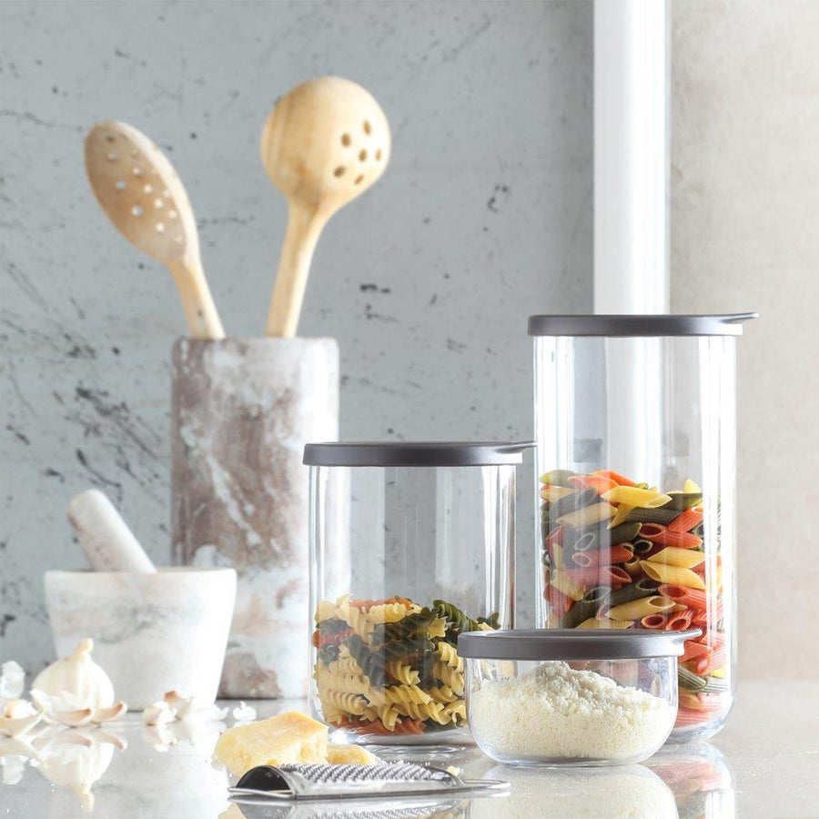 Lav Glass Bowl 380ml with Grey Lid 380ml SGN942