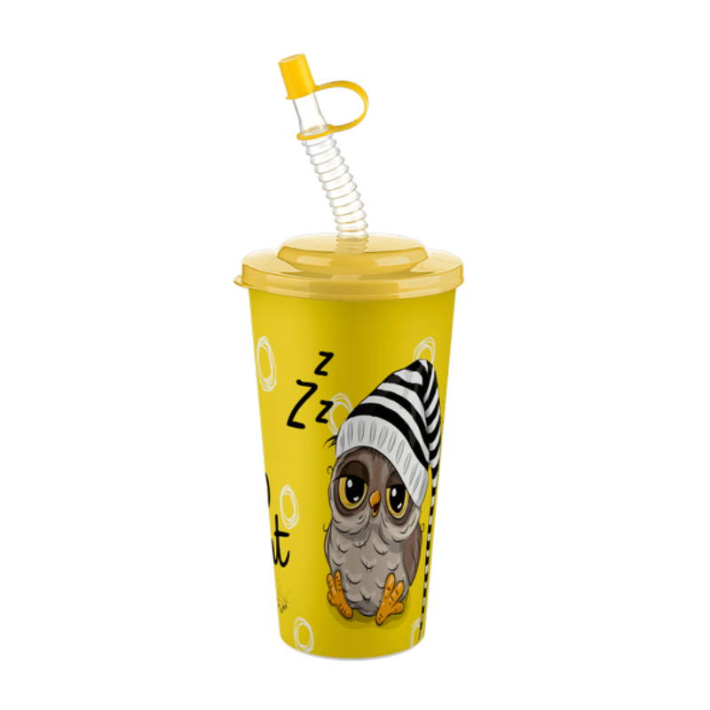 Titiz So Cute Smoothie Tumbler Cup 650ml with Straw and Lid