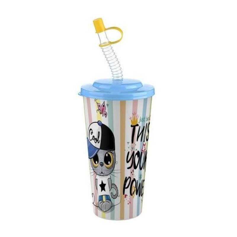 Titiz So Cute Smoothie Tumbler Cup 650ml with Straw and Lid
