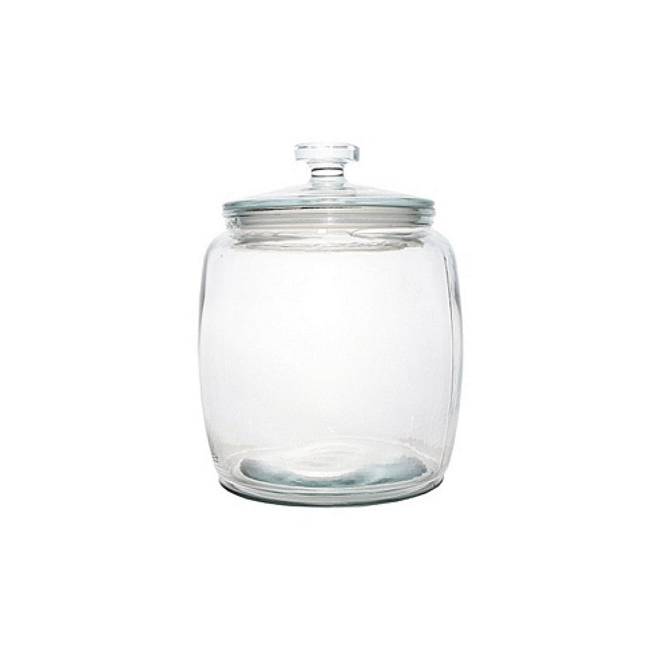 Aqua Canister Glass Belly Jar Lid 720ml 27588