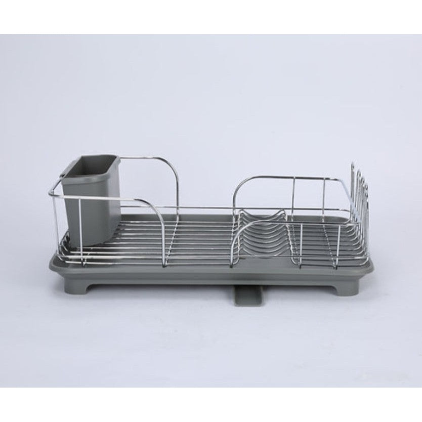 Continental Homeware Dish Rack Chrome & Grey Plastic CH614