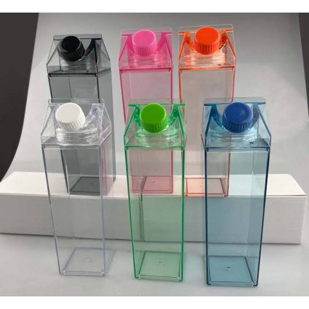 Milk Carton Bottle 500ml Acrylic Plastic