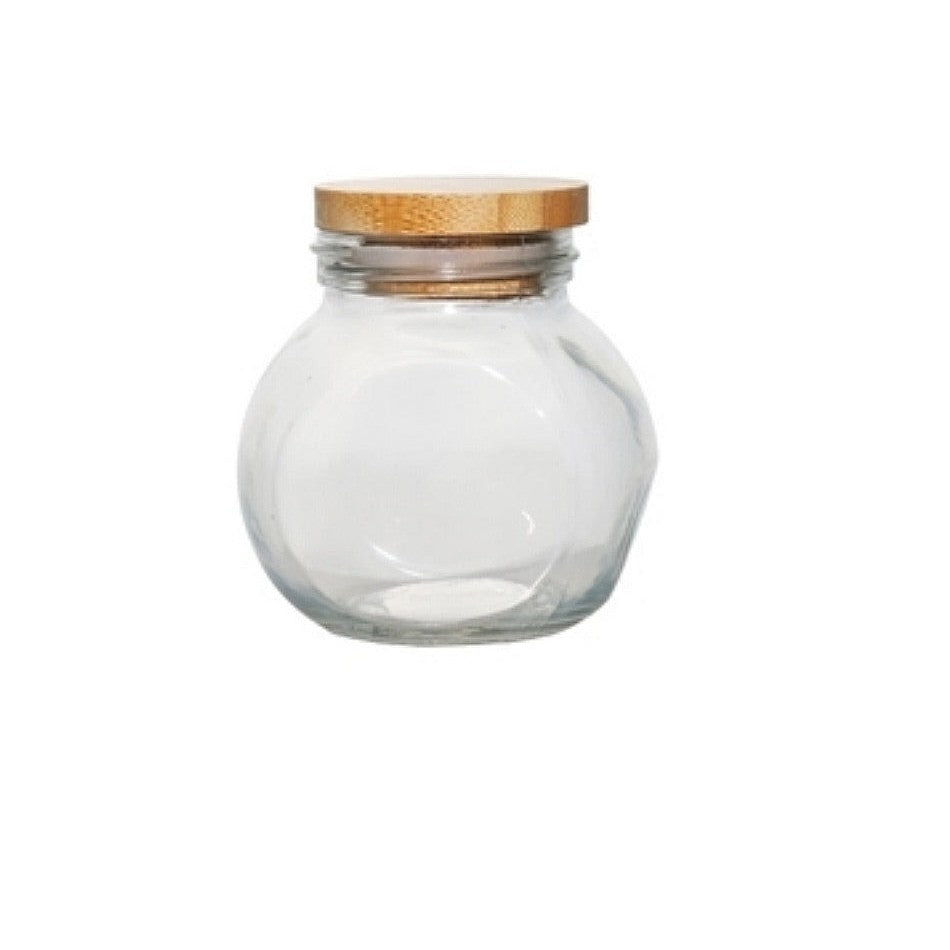 Glass Jar 200ml with Bamboo Lid 27054