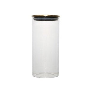 Glass Canister 960ml with Gold Lid 27032