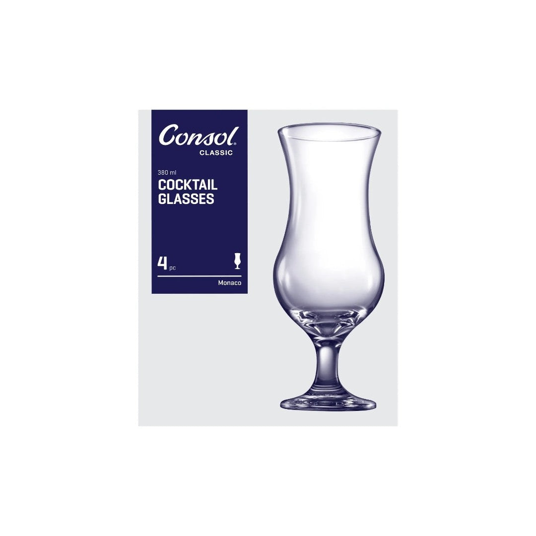 Consol Monaco Glass Cocktail 380ml 4pack 17147