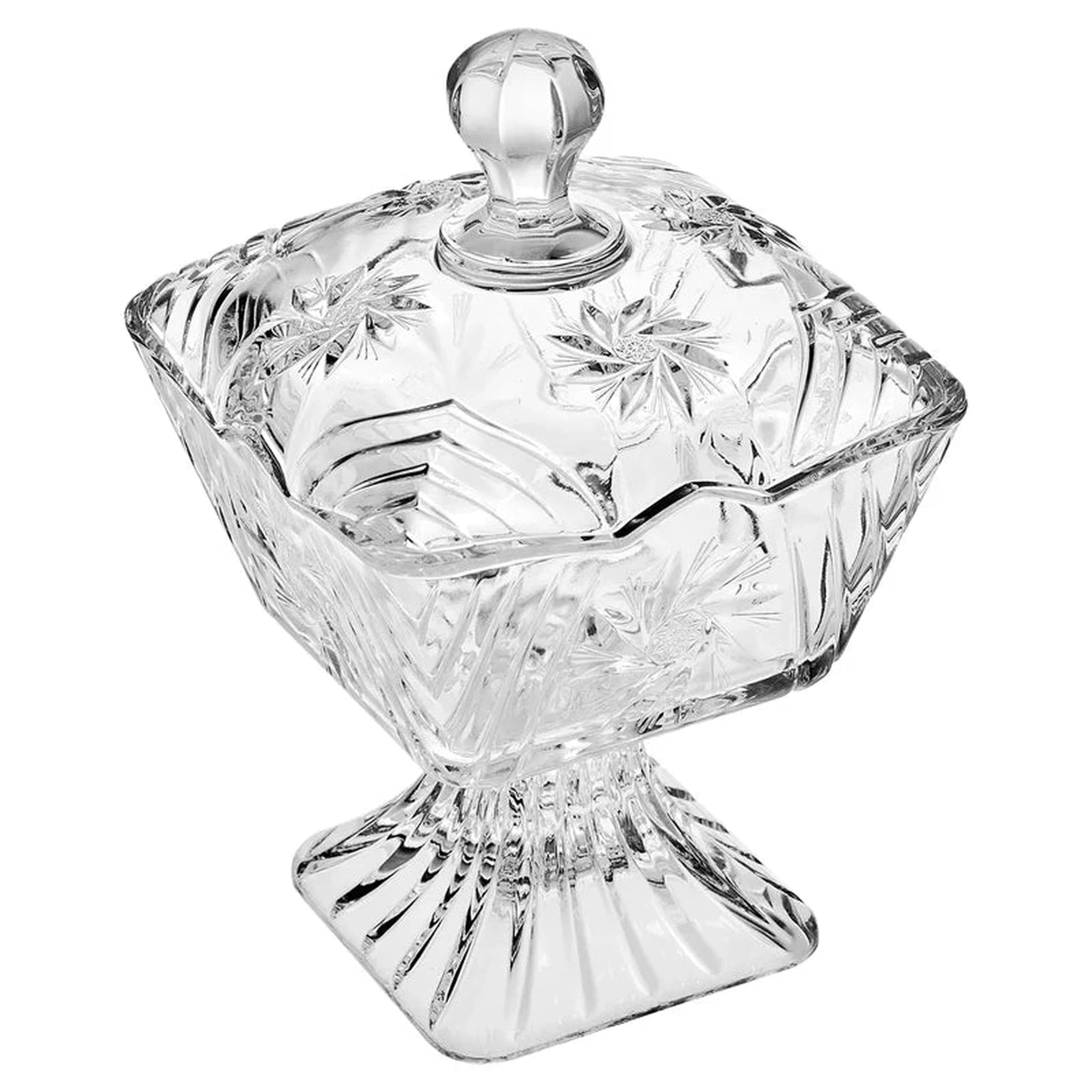 Pasabahce Stella Candy Bowl Footed with Lid 10x10cm 23993
