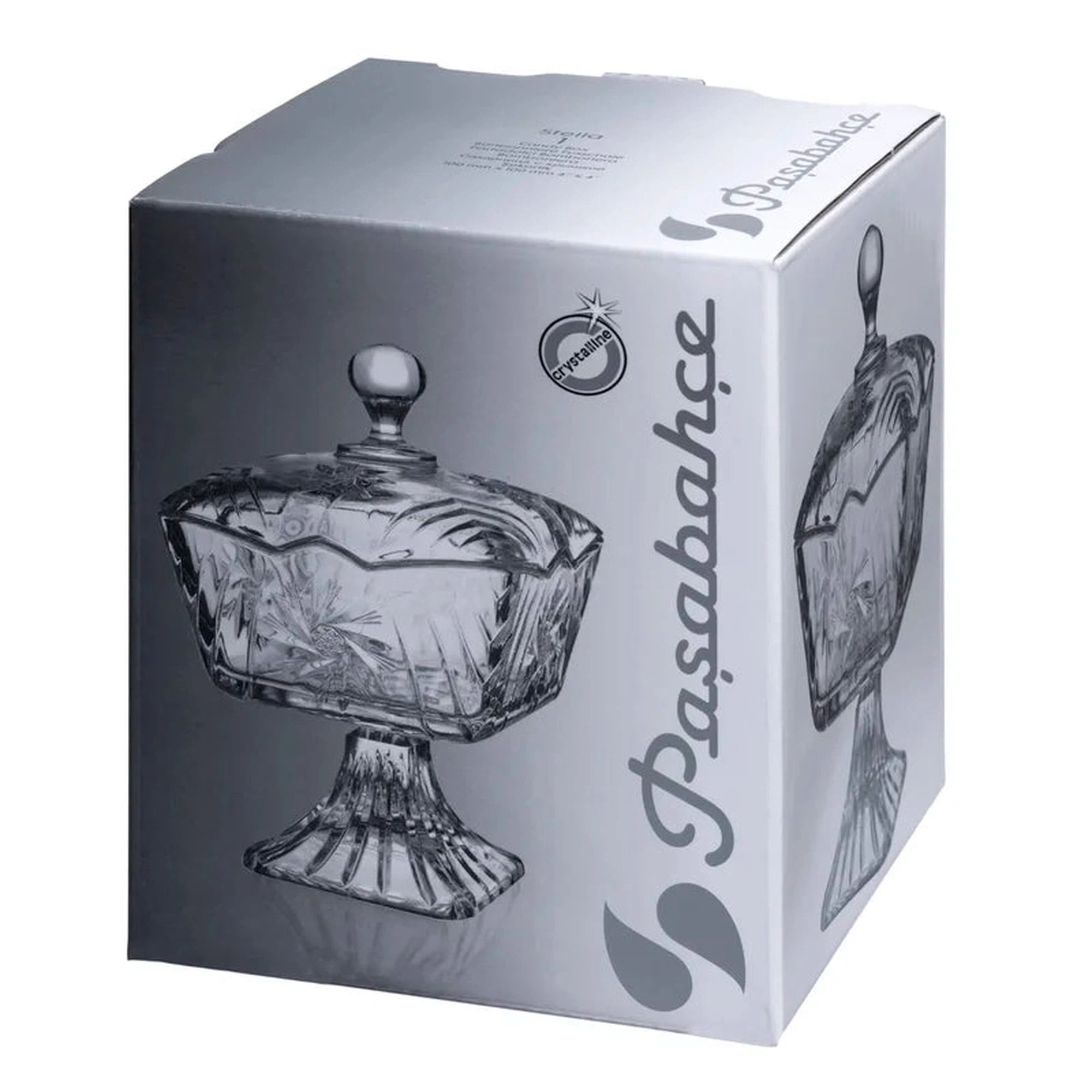 Pasabahce Stella Candy Bowl Footed with Lid 10x10cm 23993