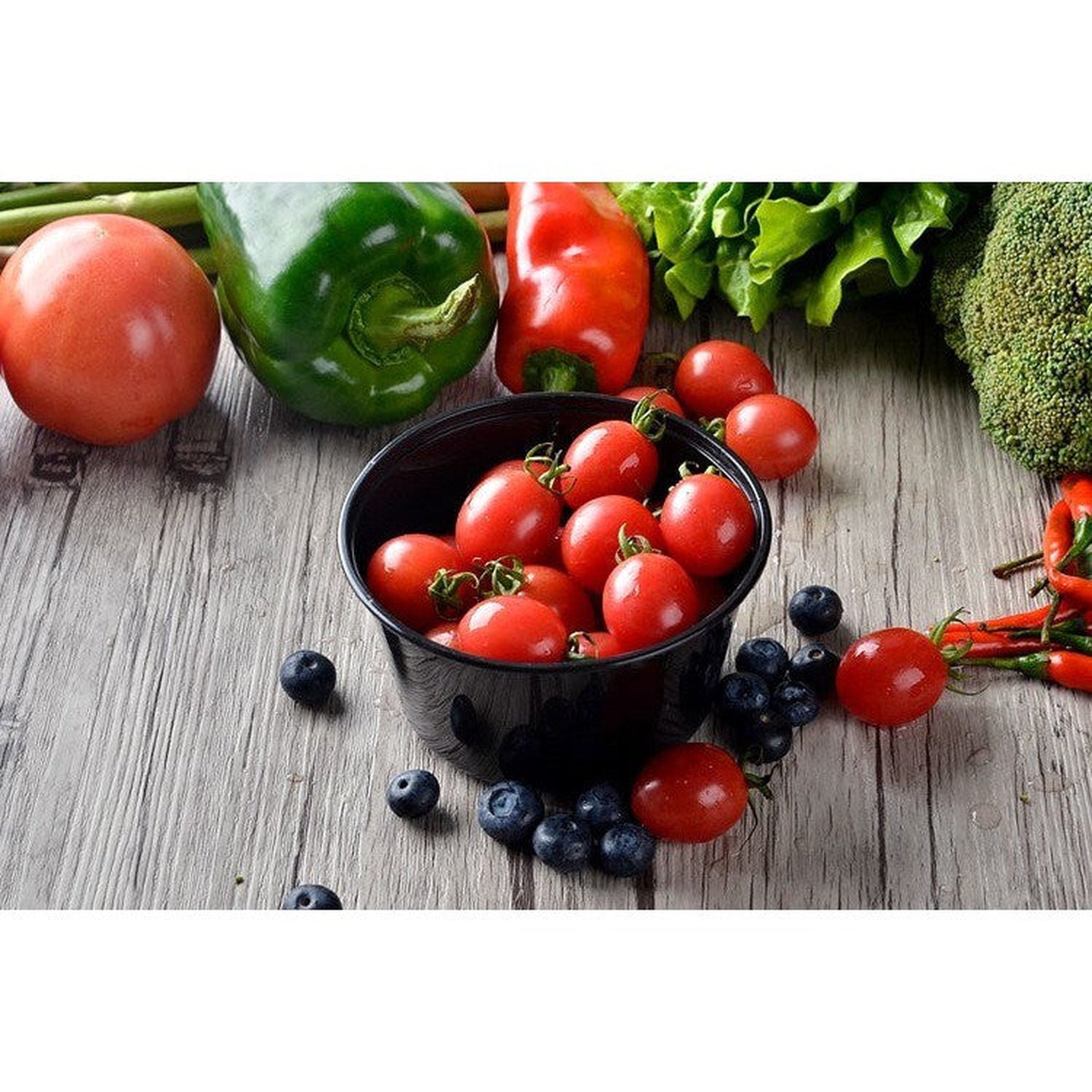 450ml Disposable Plastic Budget Tubs C45 - Recycle Takeway Containers 100pack