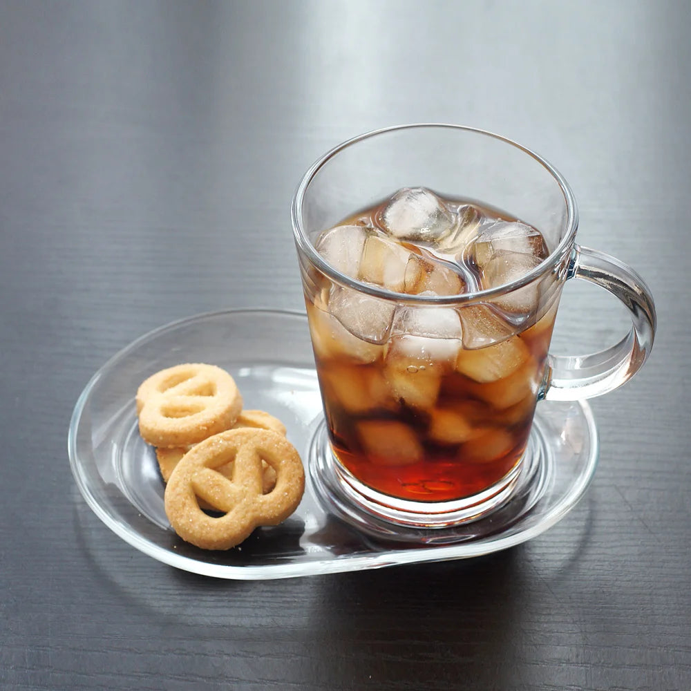 Pasabahce Tribecca Café Latte Mug 400ml with Plate 2pc Set 23581