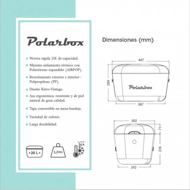 Polarbox 12L Retro Cooler Storage Container