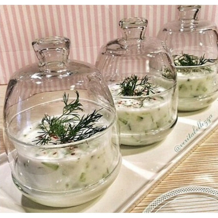 LAV Glass Dome Jar 260ml with Base SGN053