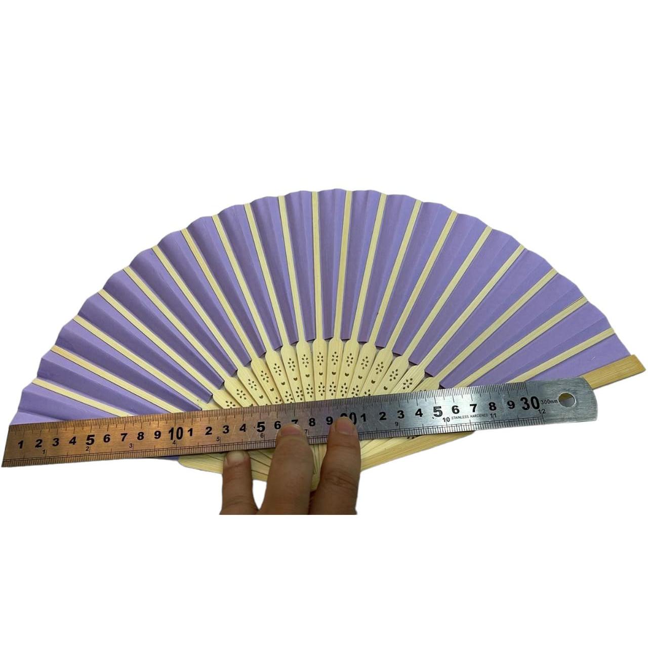 Chinese Paper Folding Fan Solid Colour 21cm