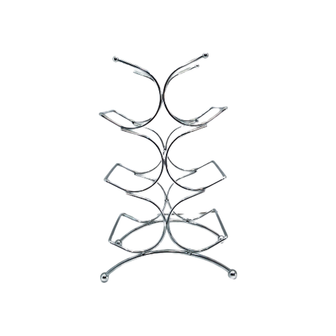 Continental Homeware Metal Wire Bottle Holder Rack 6 Bottle Upright Chrome Silver CH576