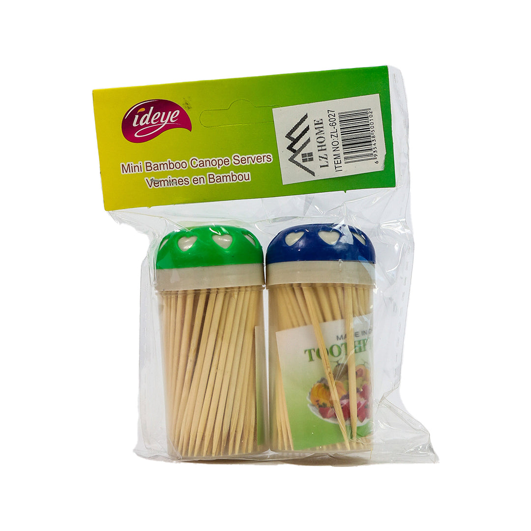 Toothpicks with Heart Design Container 2pack