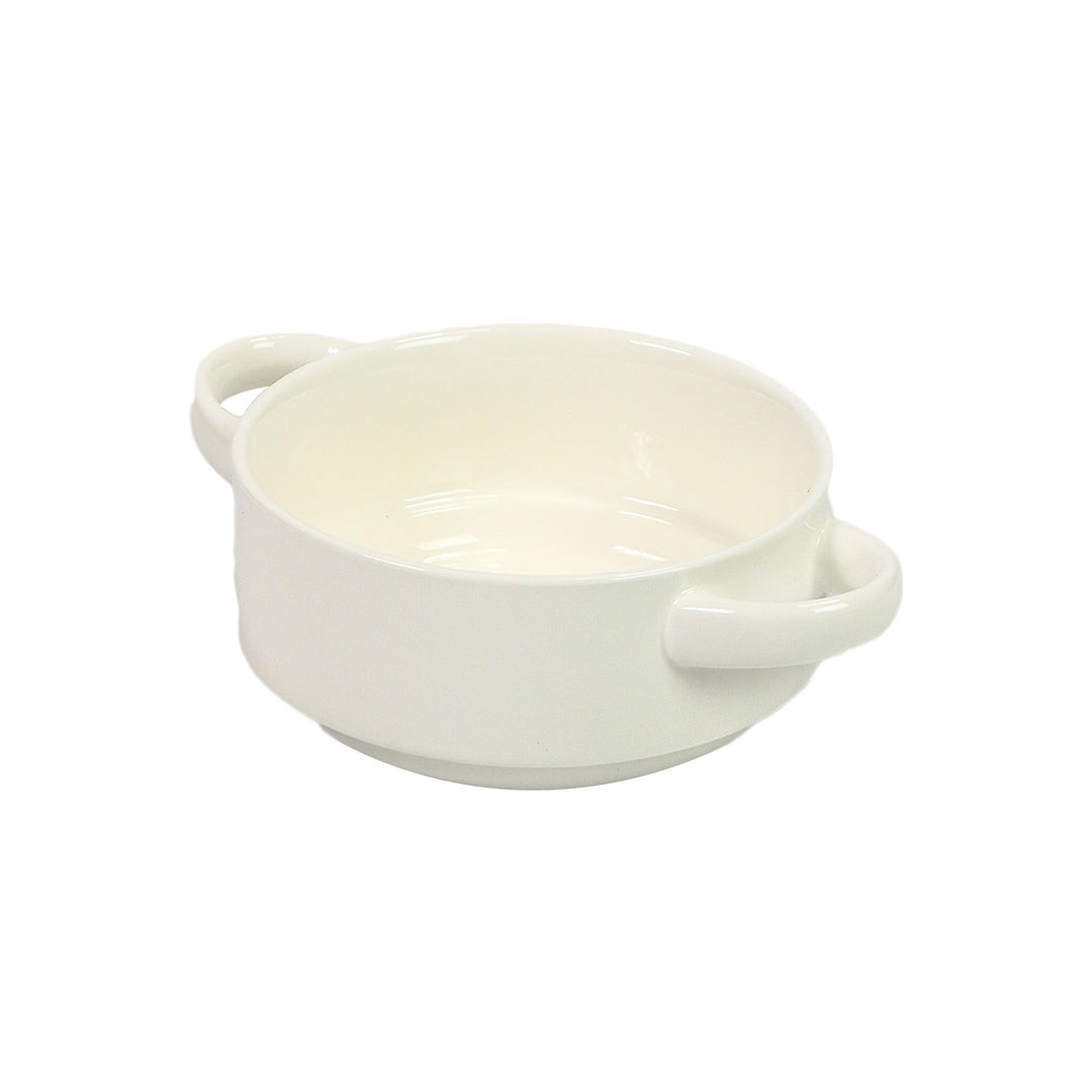 Soup Bowl 2 Tone Ceramic with handle Assorted