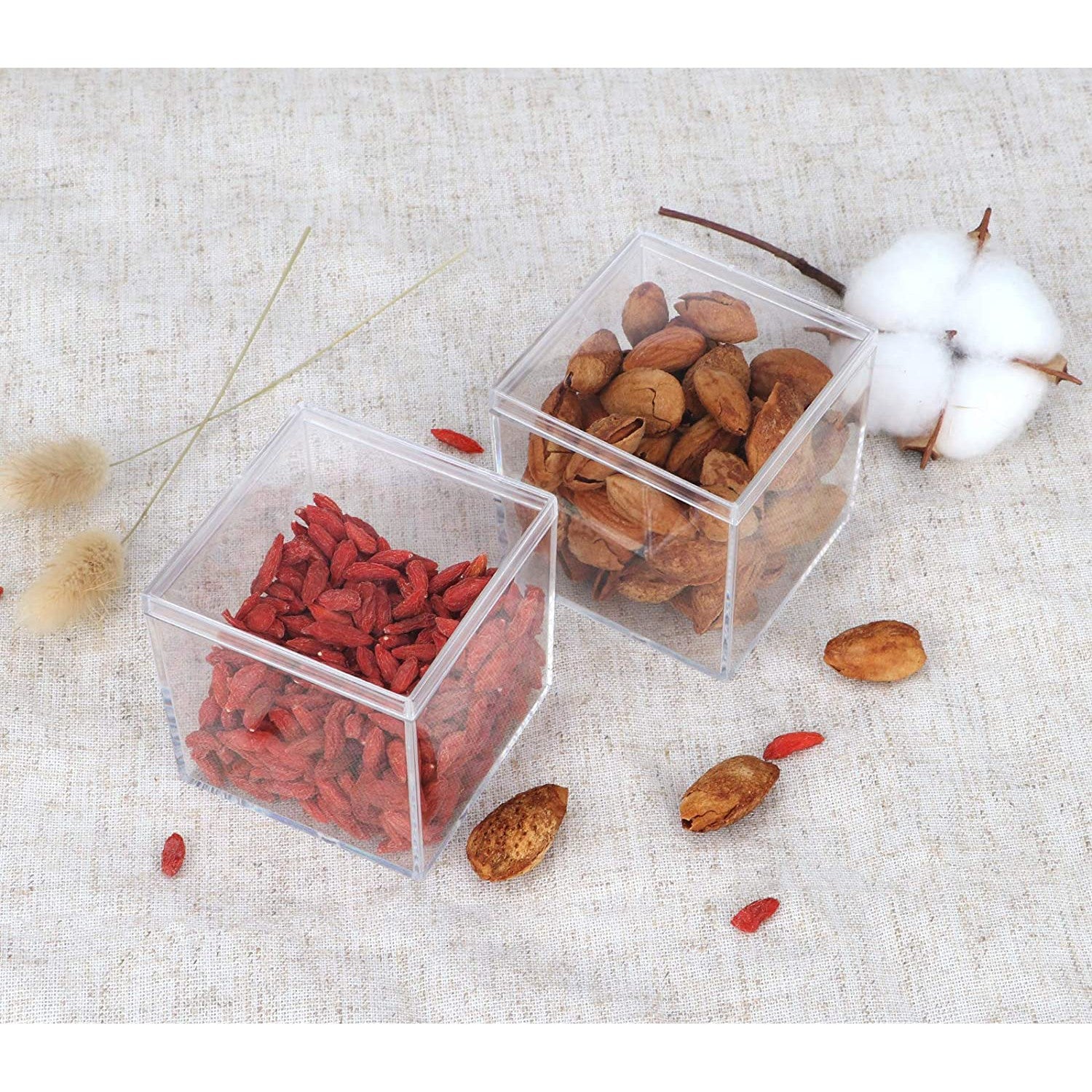 Acrylic Gift Box Square 10x10x10cm Super Transparent with Flip Lid