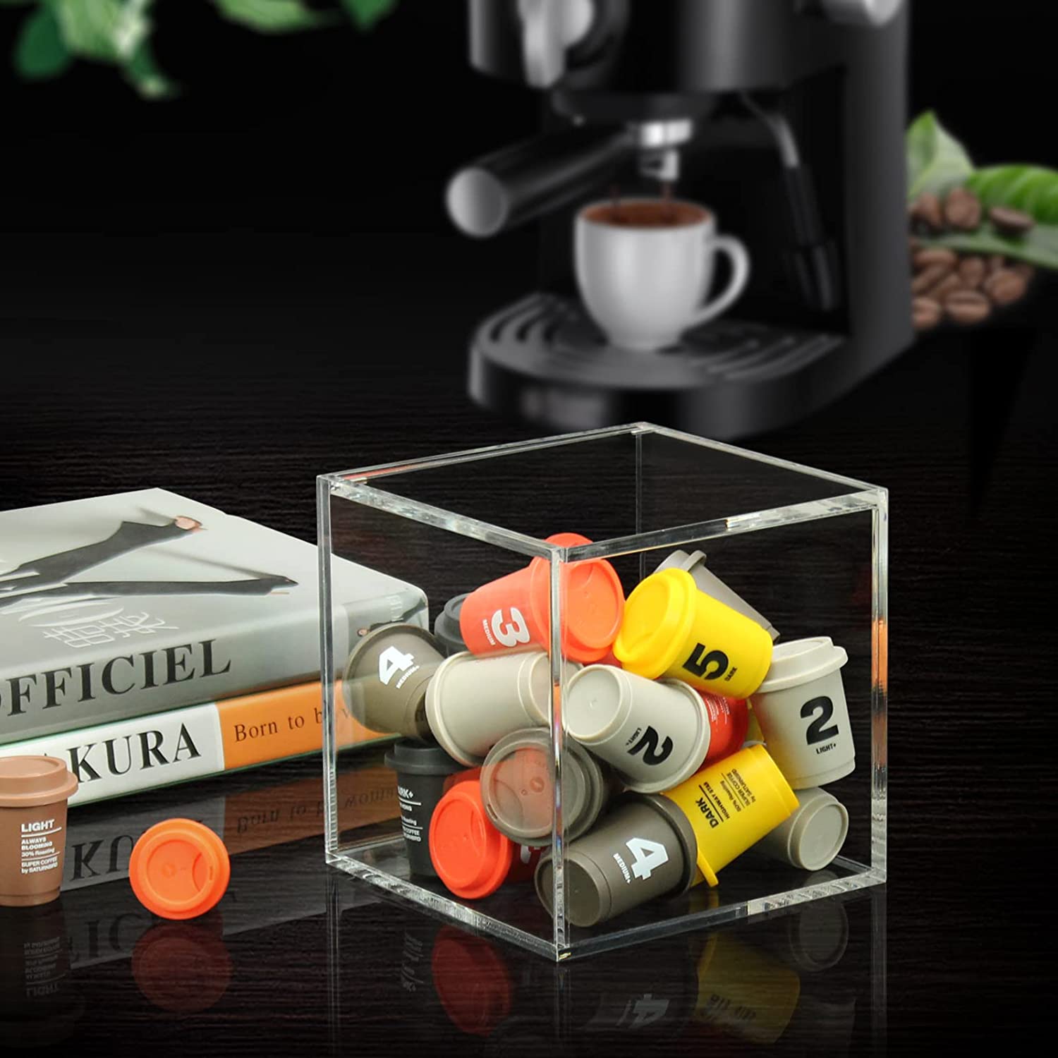 Acrylic Gift Box Square 8x8x8cm Super Transparent with Flip Lid