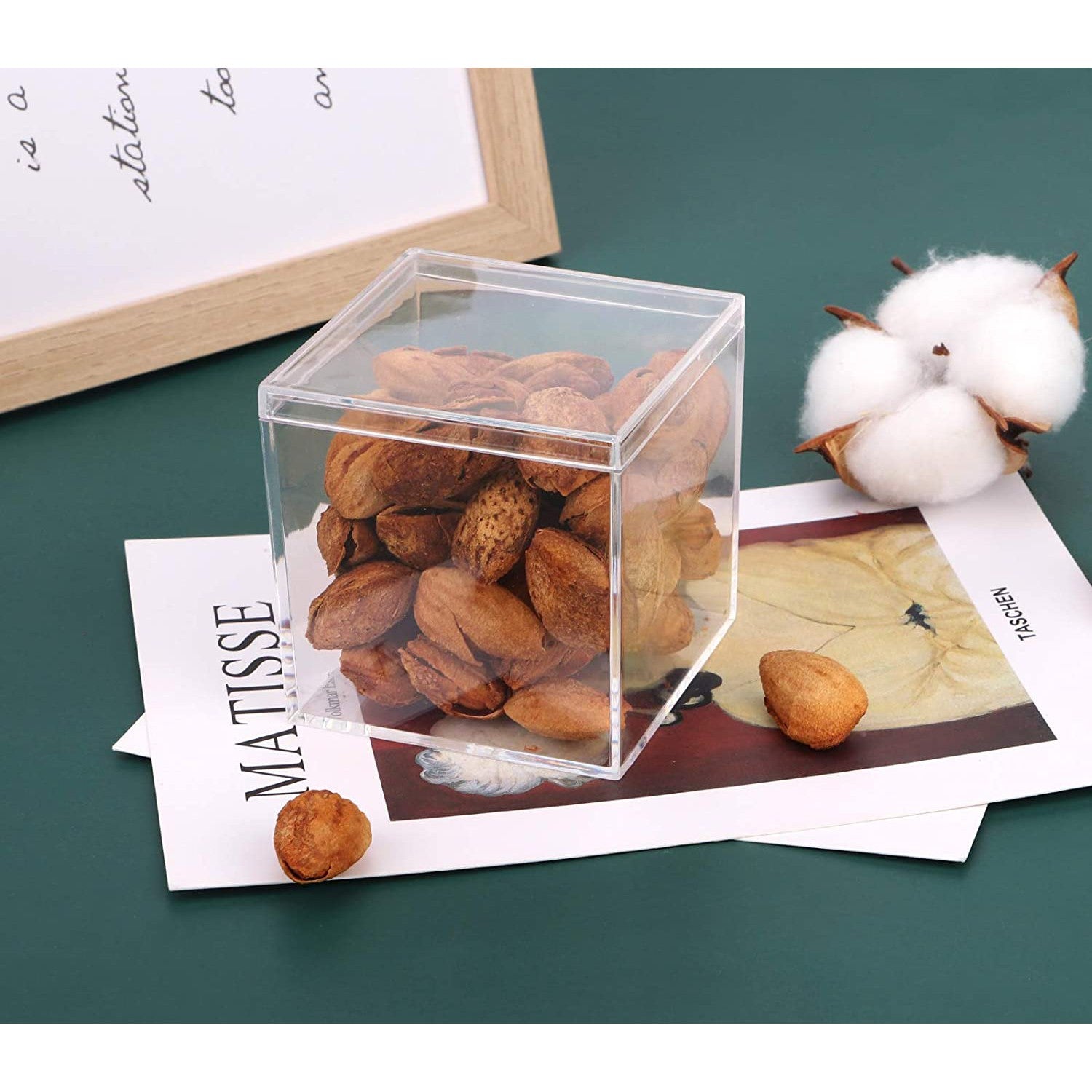 Acrylic Gift Box Square 6x6x6cm Super Transparent with Flip Lid