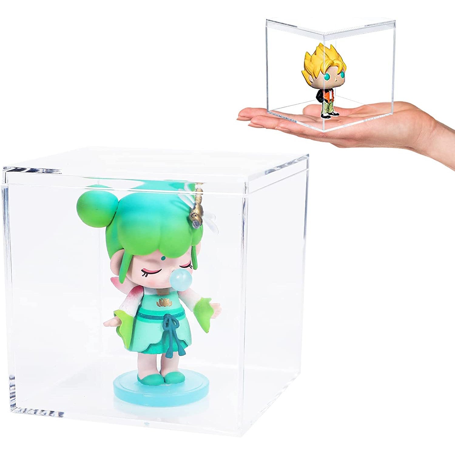 Acrylic Gift Box Square 6x6x6cm Super Transparent with Flip Lid