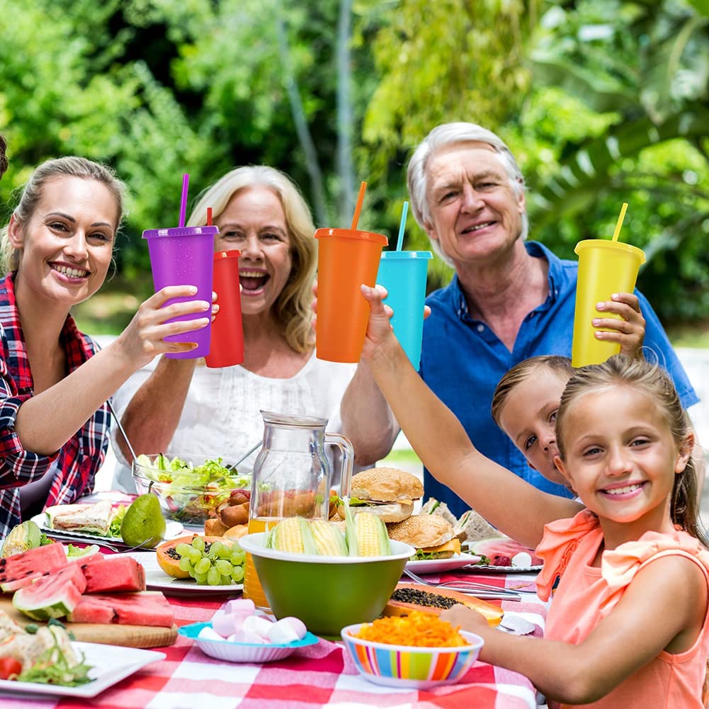 650ml Reusable Glitter Smoothie Cup with Lid & Straw