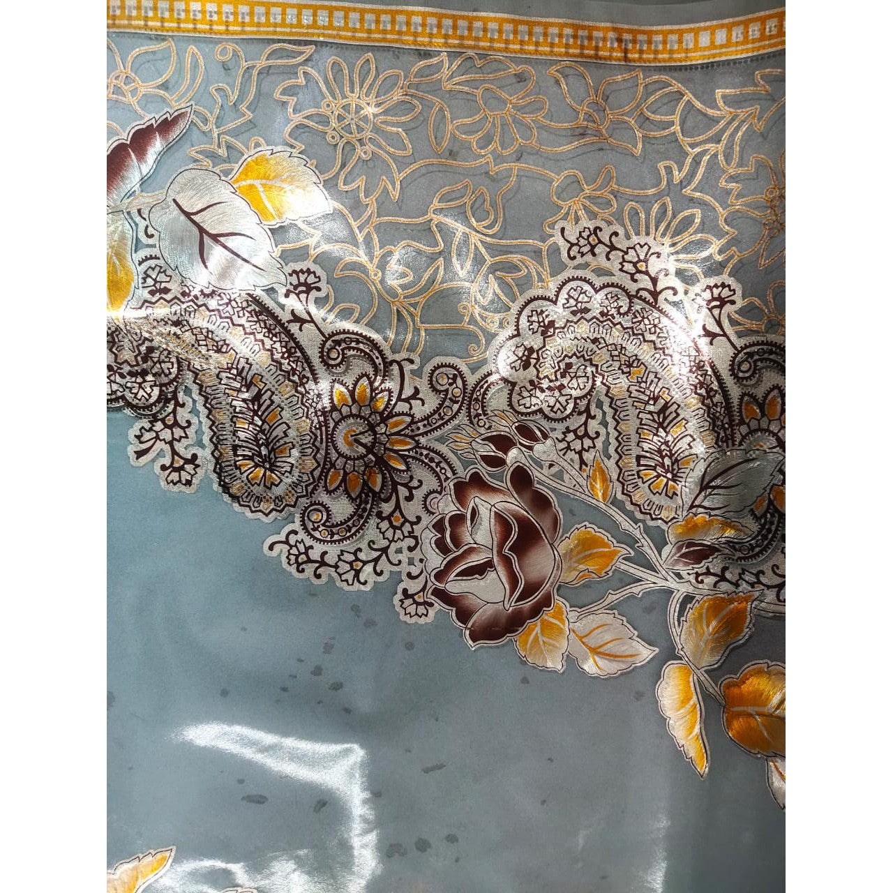 PVC Table Cover Clear with Print 1.37x1m Sheeting